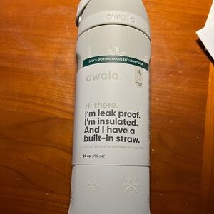 Owala 24 oz Freesip Stainless Steel Water Bottle. Snowed in color